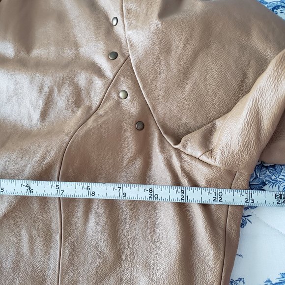 Excelled Vintage Y2K Leather Studded Brown Biker Moto Jacket - Picture 4 of 10